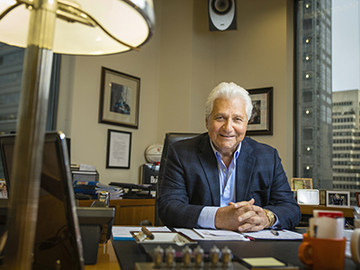 person sitting at desk
