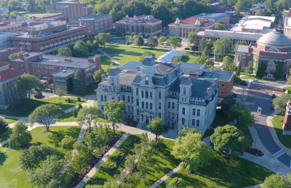 aerial of campus