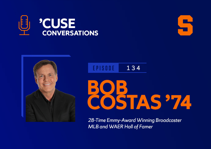Hall of Fame Sportscaster Bob Costas ’74 Reflects on Career, Baseball and His Love of Syracuse University on the ‘’Cuse Conversations’ Podcast