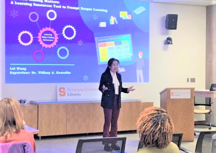 Lei Wang, Yousr Dhaouadi Take Awards in ‘Three Minute Thesis’ Graduate School Competition