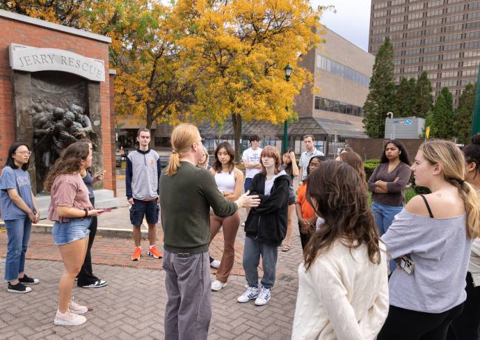 Onondaga Historical Association Tour Helps Social Work Students Discover a City ‘Shaped By Its Unfair Past’
