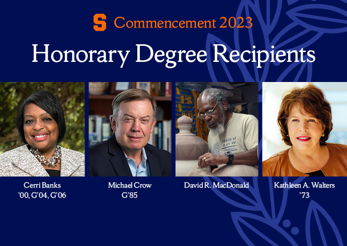 Syracuse University to Present 4 Honorary Degrees at 2023 Commencement