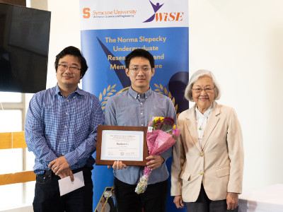 Mechanical Engineering Student Ruohan Xu Receives Norma Slepecky Undergraduate Research Prize