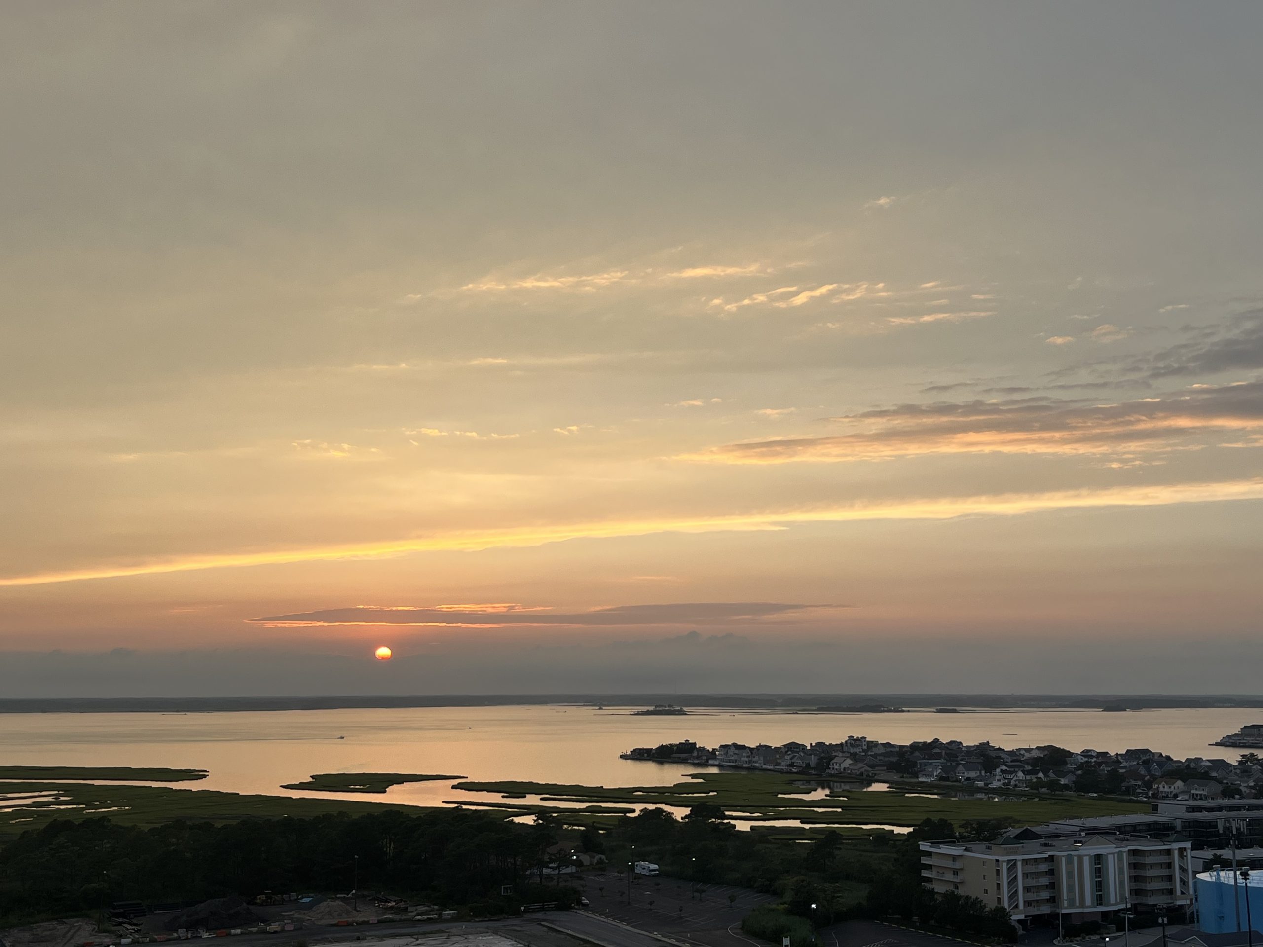 Sunset on the water