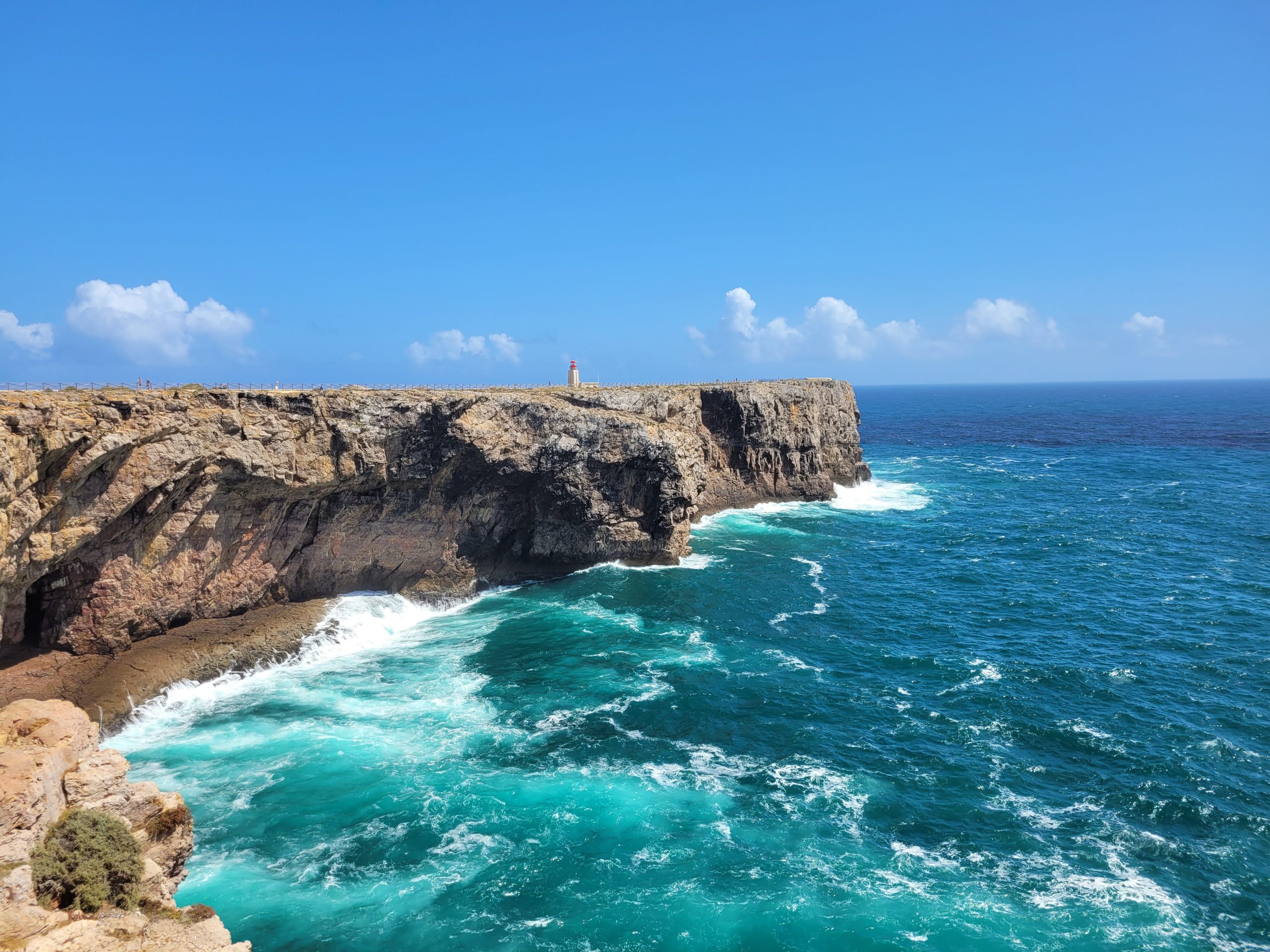 Blue water and a cliff at Cabo Da Roca