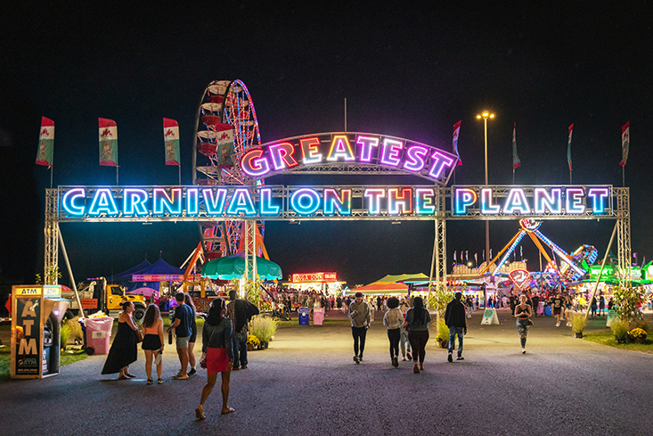 New York State Fair Midway all lit up