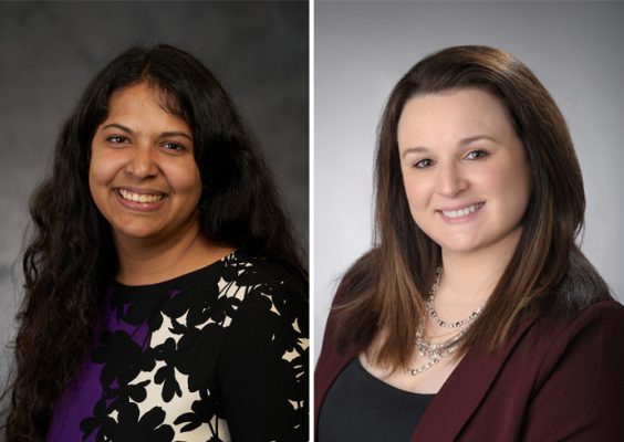 composite of studio portraits of Hannah Patnaik and Alexandra Punch