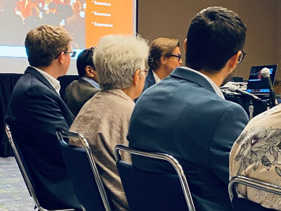 Dean Brian Konkol leads a session at Parliament of World's Religions