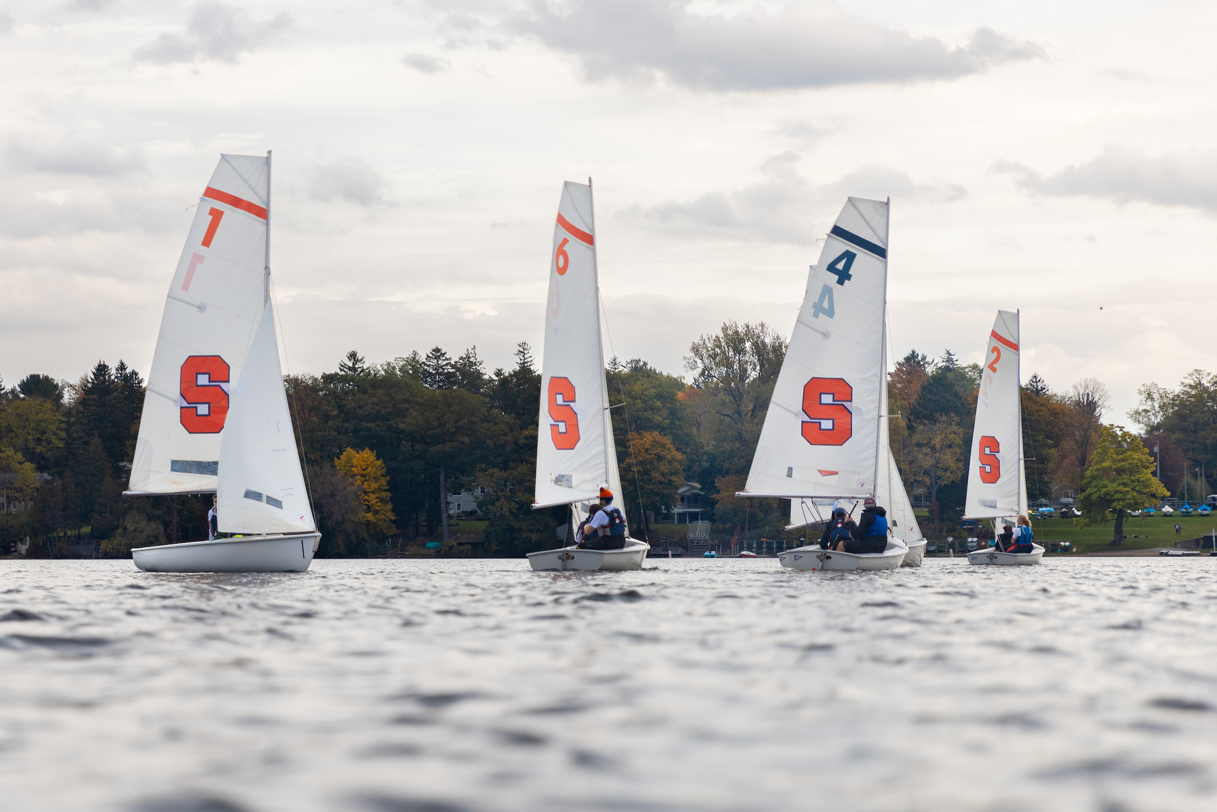 sailboats on lake