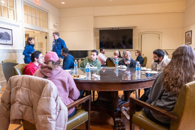 Students engaging in interfaith dialogue