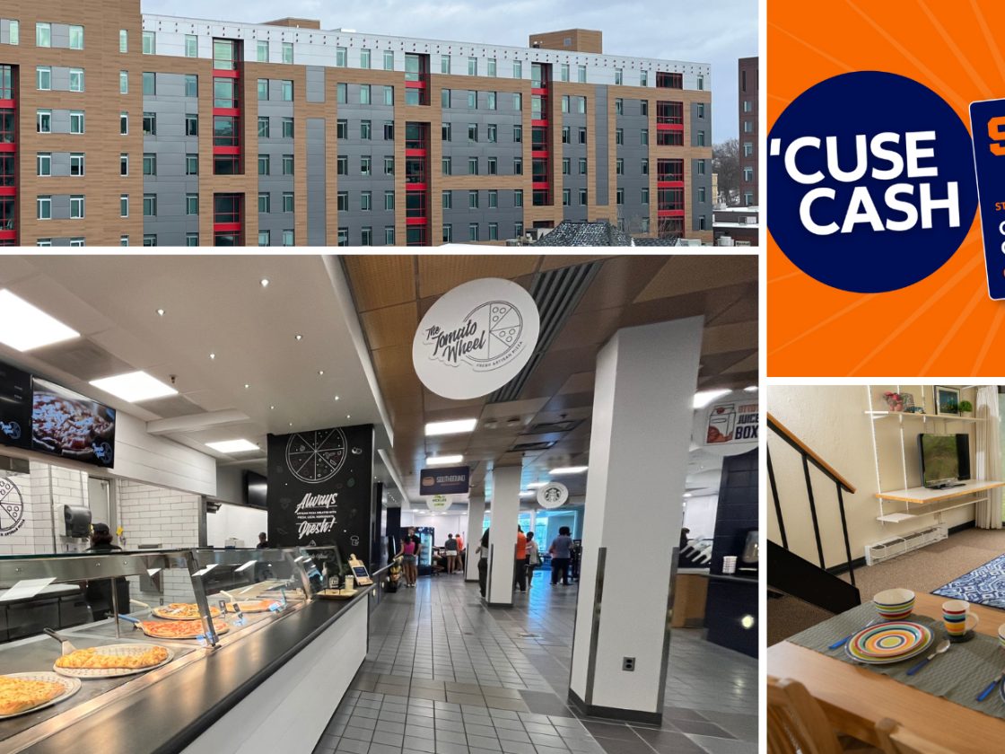Auxiliary Services Expands Dining Choices, Meal Plan Options and ’Cuse Cash Opportunities, Adds 727 South Crouse Ave. to Housing Portfolio