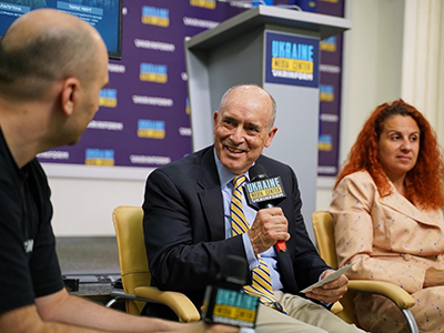 James Baker on television in Ukraine