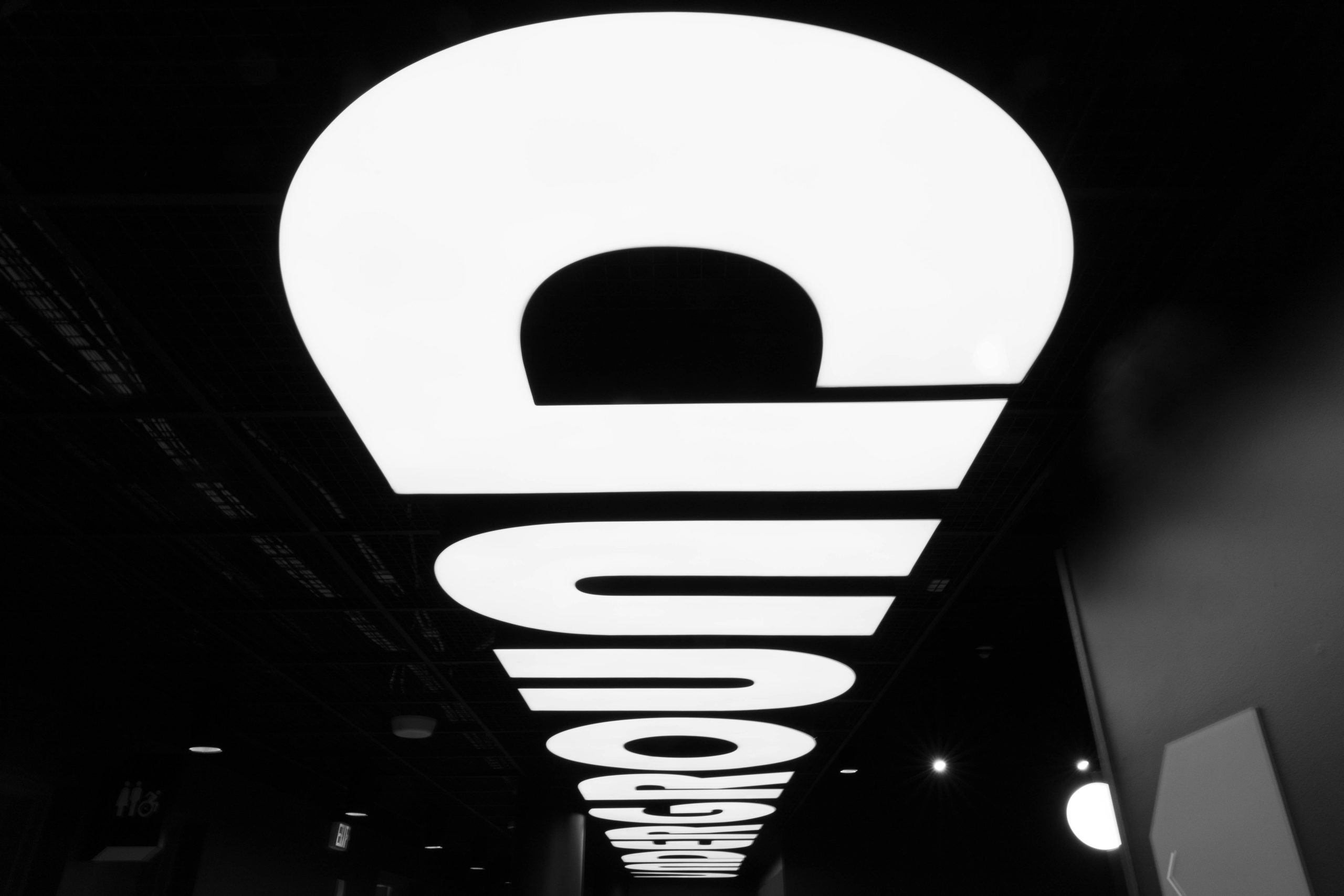 the word Underground in white on a black background