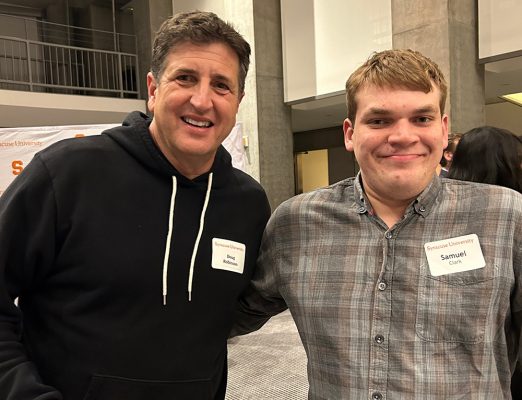 Doug Robinson and Sam Clark pose for a picture together