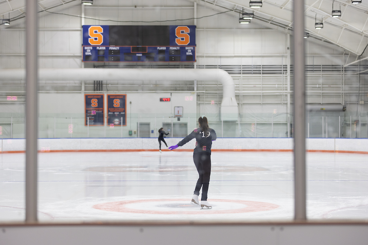 Figure skater on the ice.