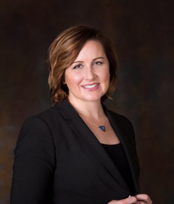 Falk College Director of Advancement Megan Myers studio portrait