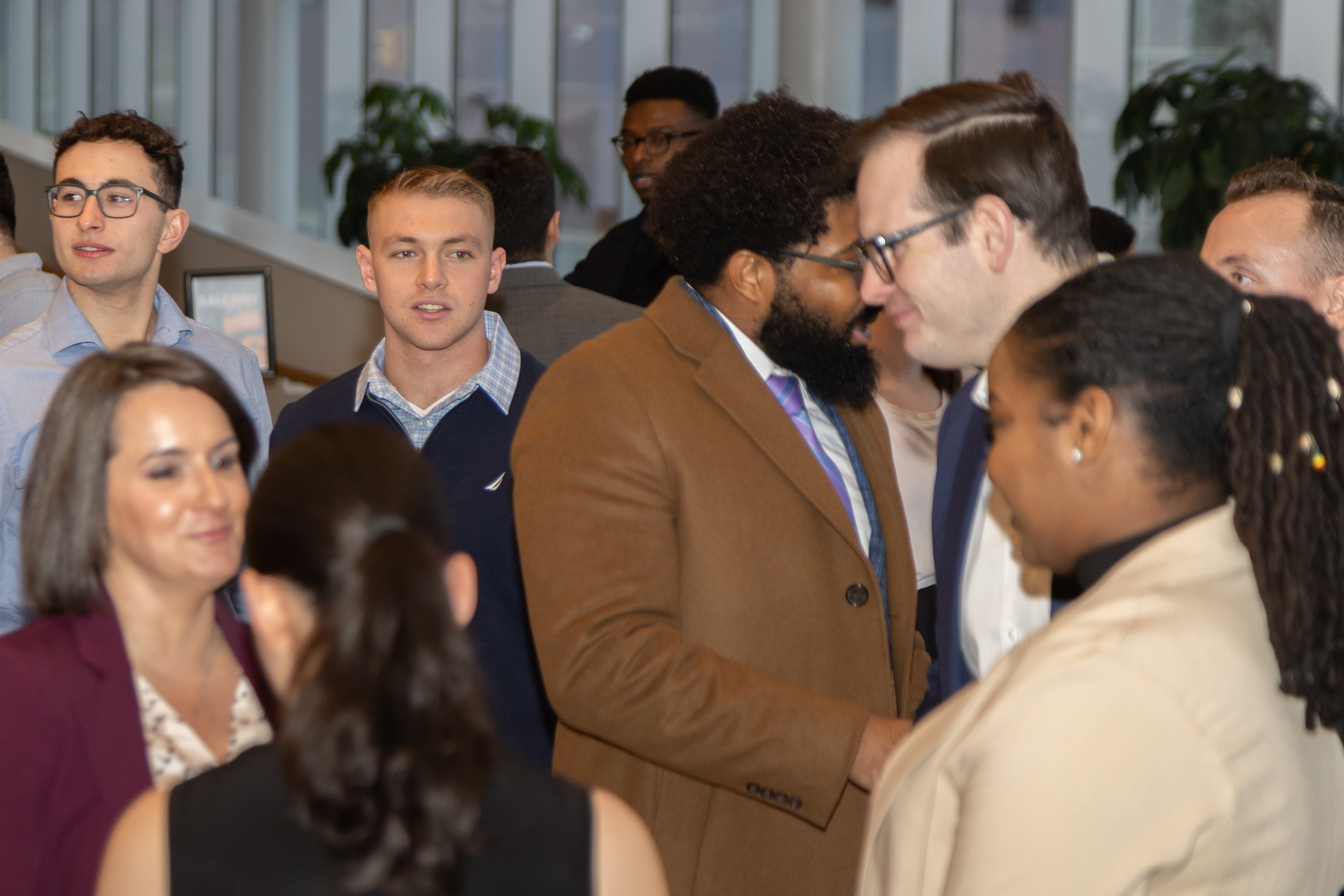 people mingling at an event