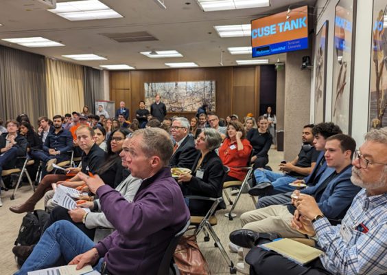 People attend a session on entrepreneurship.