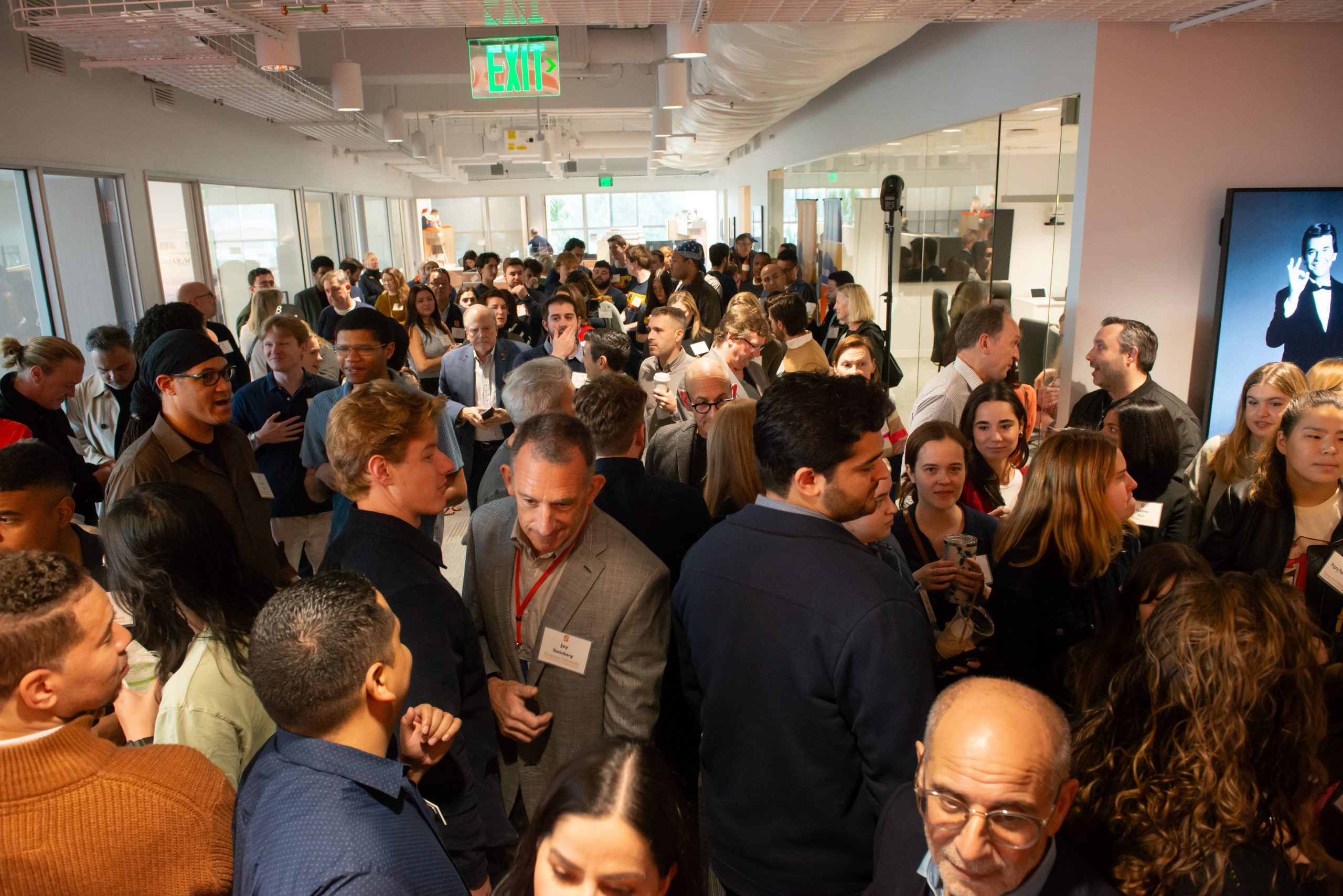crowd of people mingling
