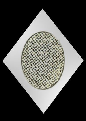 image of a circular painting displayed on a white background