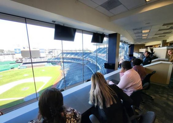 Falk College students at Nationals Park on 2023 Falk in D.C. Trip.