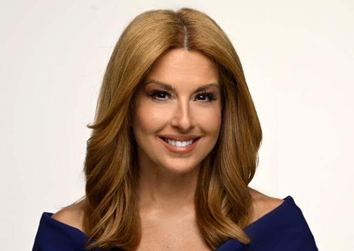 A woman smiles