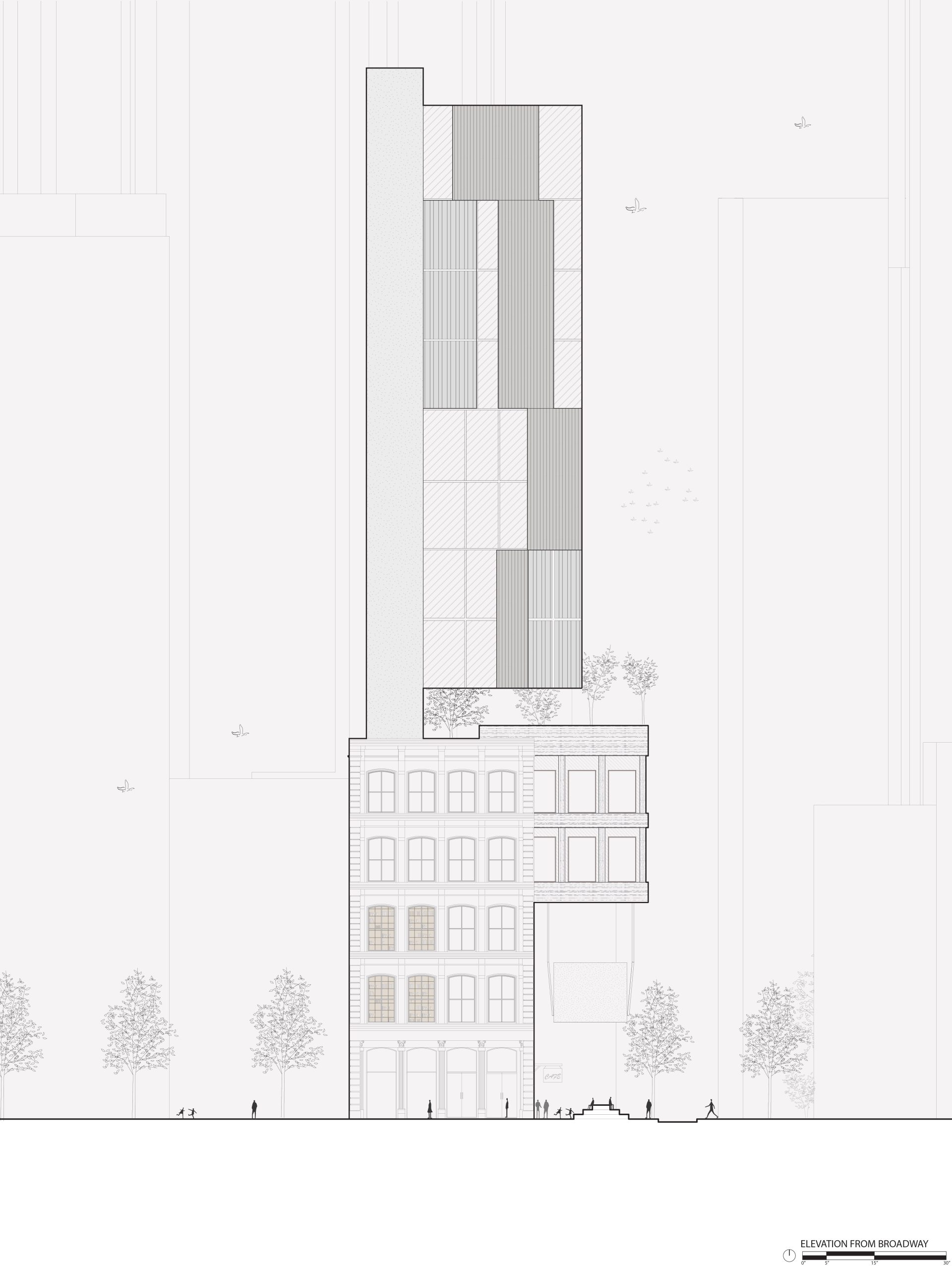 Rendering of a building