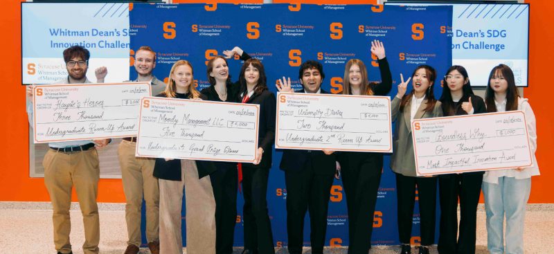 Inaugural Whitman Dean’s Sustainable Development Goals Innovation Challenge Awards $25,000 in Prizes