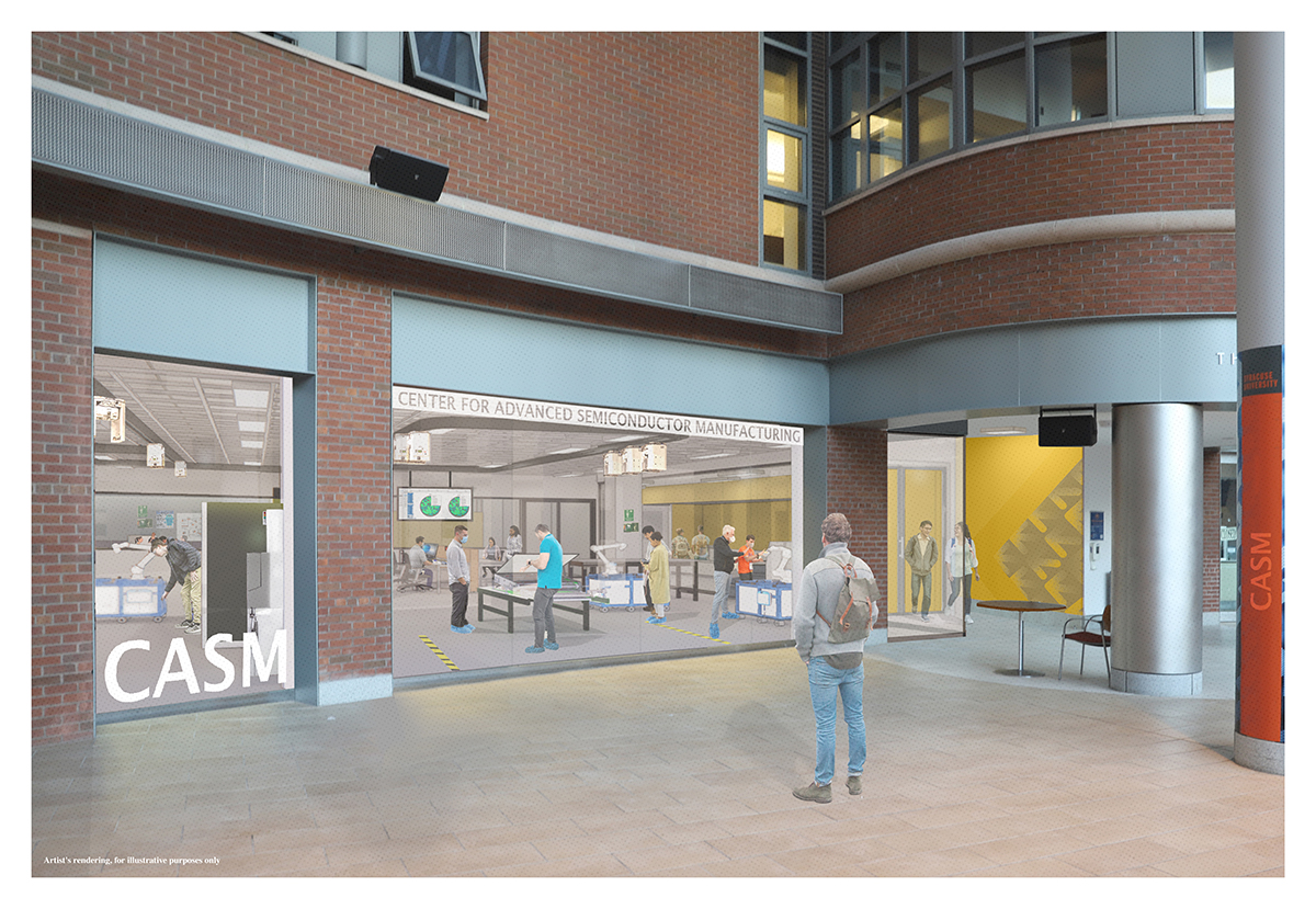 graphic rendering of inside of research center