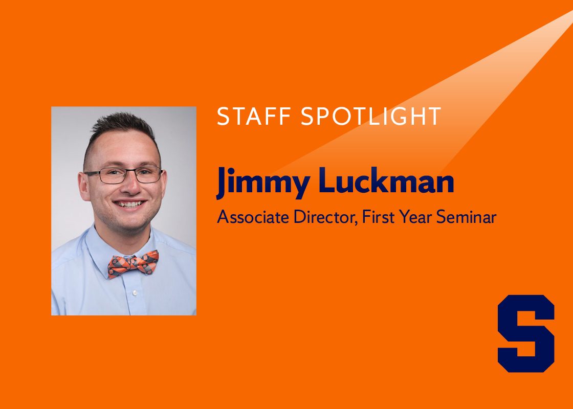 First Year Seminar’s Jimmy Luckman Advocates for an Inclusive College Experience