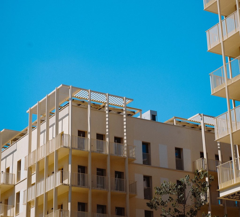 apartment buildings