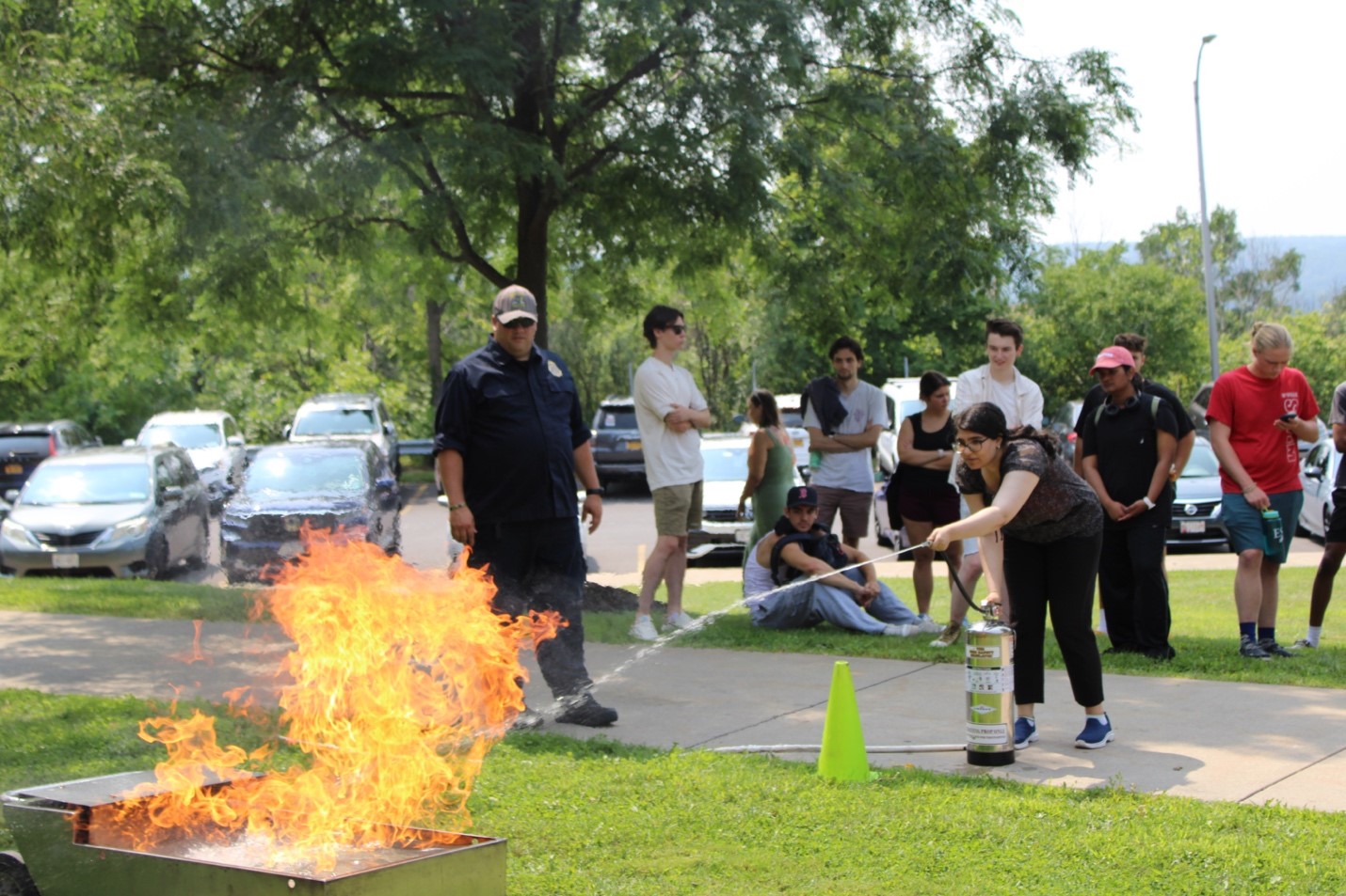 a resident advisor participating in Fire Safety Academy