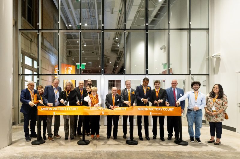 Miron Victory Court Dedicated to Honor the Vision and Generosity of Diane and Bob Miron ’59