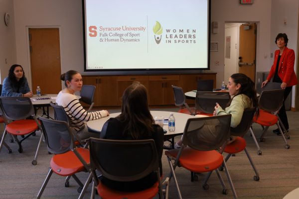 Women Leaders in Sports visit to Falk College in March 2025.
