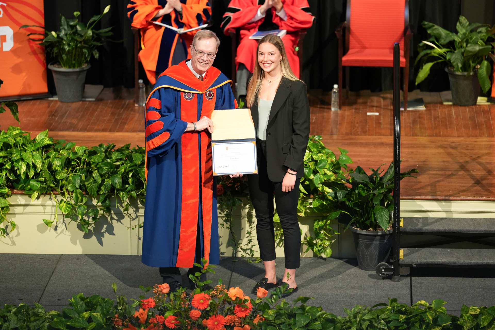 Emma Klein, a member of the women's soccer team, was one of three honored with the Student-Athlete Award